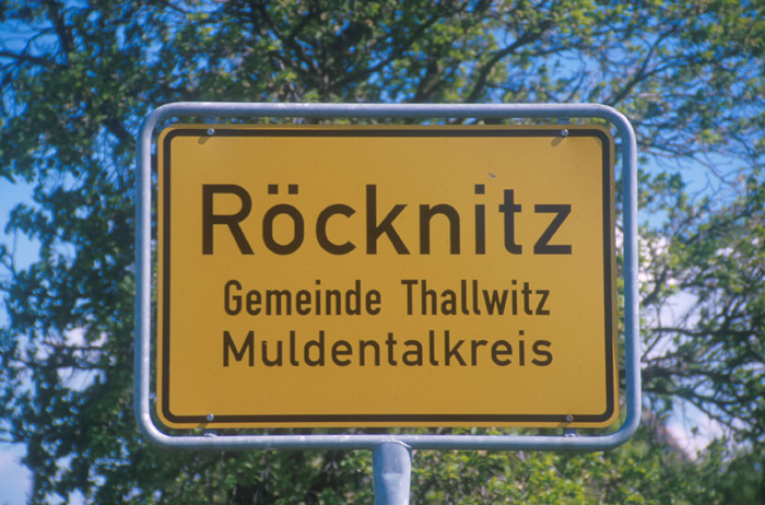 Ortsschild Röcknitz