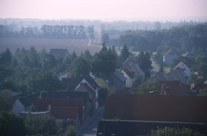 Thallwitz - Blick zur Neuen Hauptstraße in Richtung Wurzen